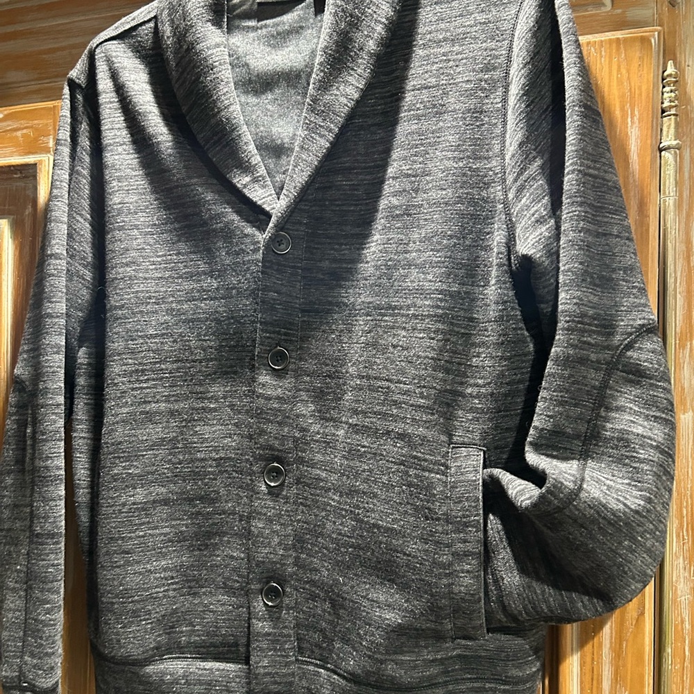 Marc Anthony Dark Gray Shawl Collar Sweater Jacket